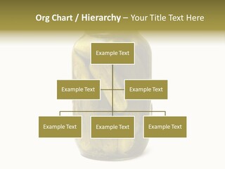 A Jar Filled With Pickles On A White Background PowerPoint Template