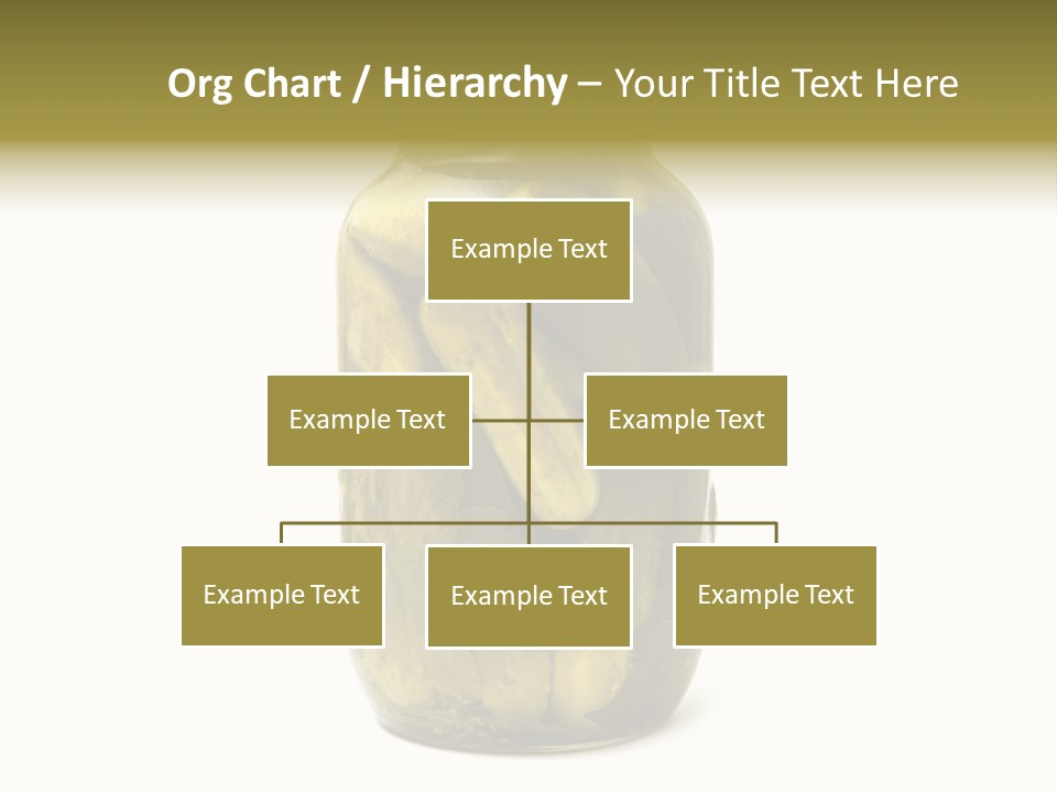 A Jar Filled With Pickles On A White Background PowerPoint Template