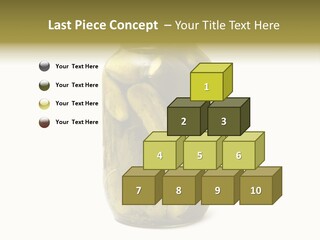 A Jar Filled With Pickles On A White Background PowerPoint Template