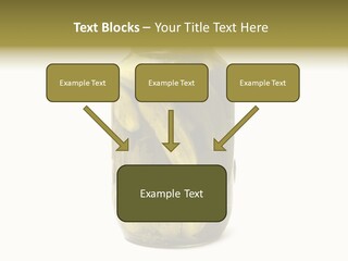 A Jar Filled With Pickles On A White Background PowerPoint Template