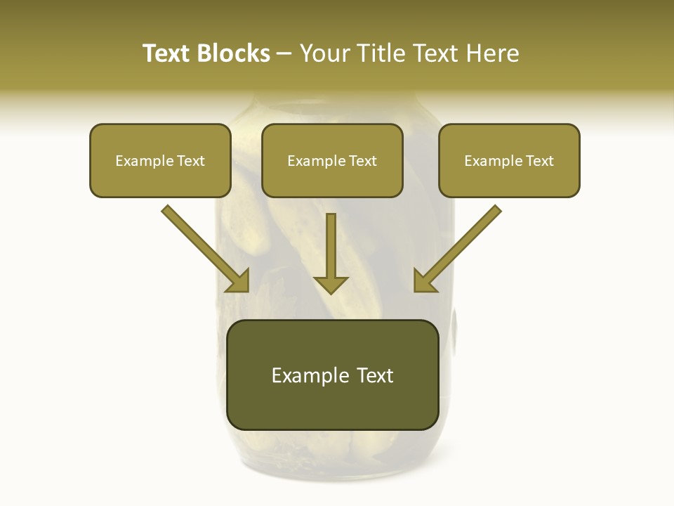 A Jar Filled With Pickles On A White Background PowerPoint Template