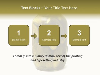 A Jar Filled With Pickles On A White Background PowerPoint Template