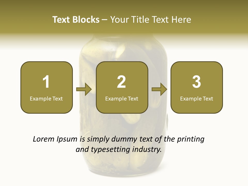 A Jar Filled With Pickles On A White Background PowerPoint Template