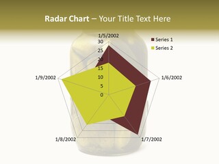 A Jar Filled With Pickles On A White Background PowerPoint Template