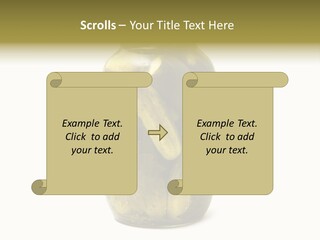 A Jar Filled With Pickles On A White Background PowerPoint Template