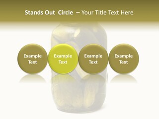 A Jar Filled With Pickles On A White Background PowerPoint Template
