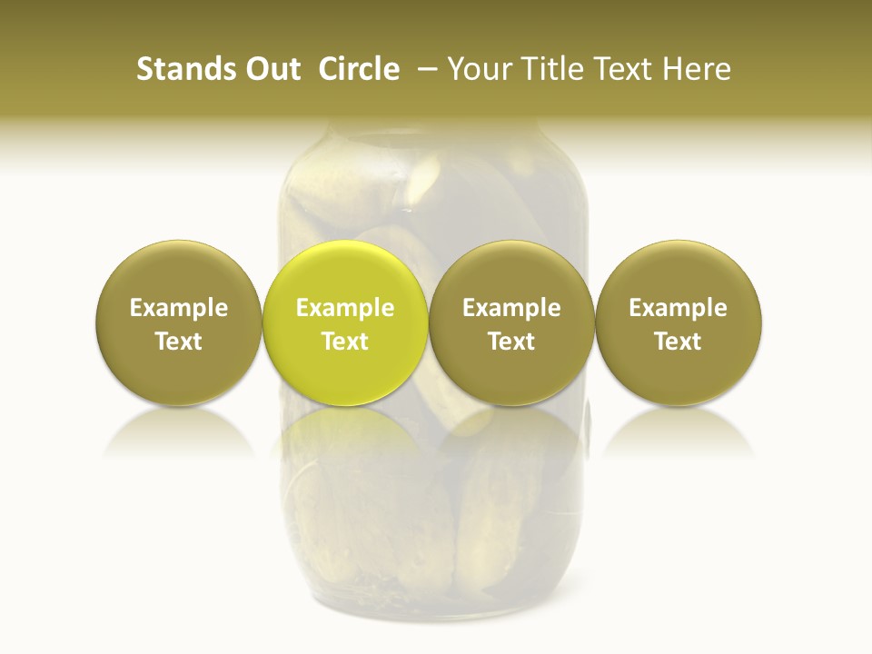 A Jar Filled With Pickles On A White Background PowerPoint Template