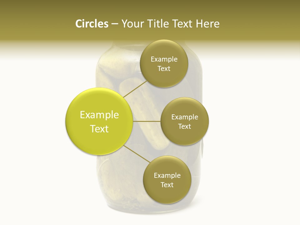 A Jar Filled With Pickles On A White Background PowerPoint Template