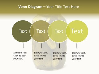A Jar Filled With Pickles On A White Background PowerPoint Template
