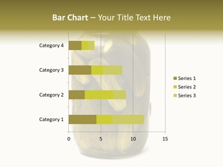 A Jar Filled With Pickles On A White Background PowerPoint Template