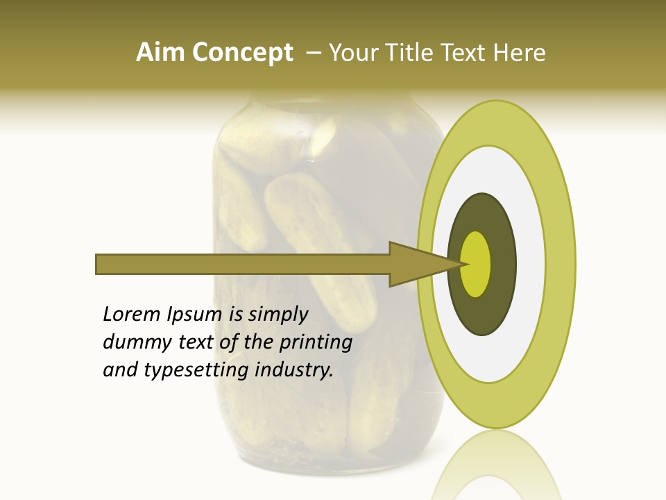 A Jar Filled With Pickles On A White Background PowerPoint Template