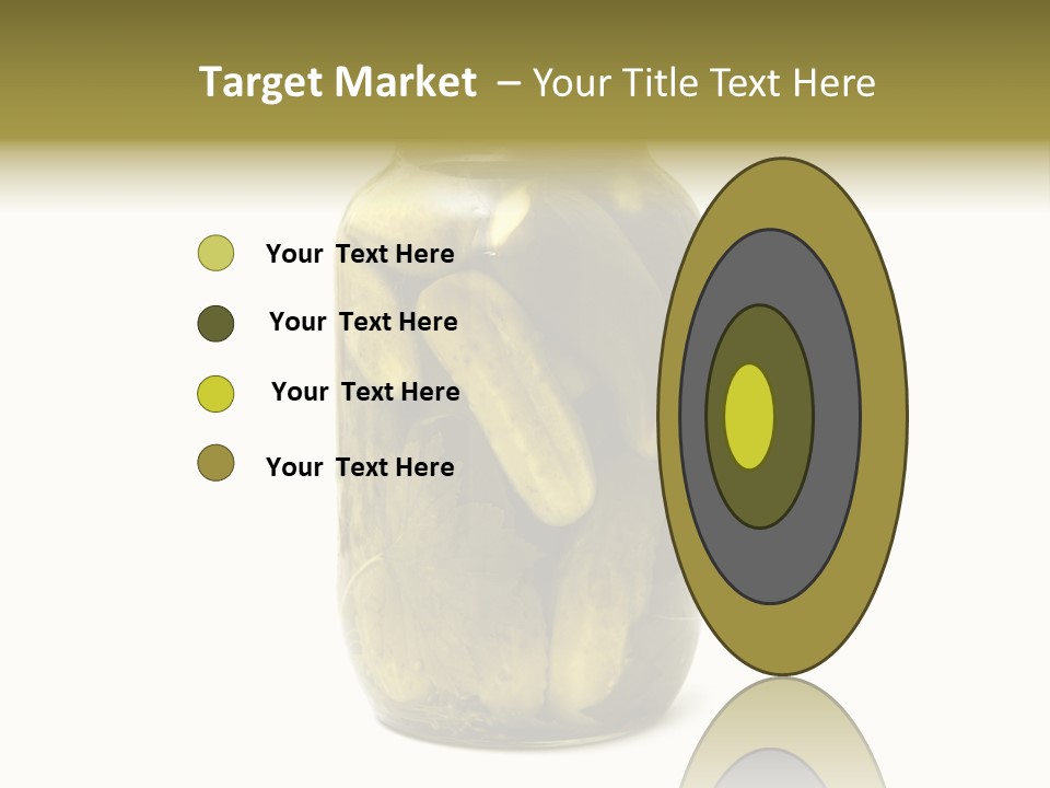 A Jar Filled With Pickles On A White Background PowerPoint Template