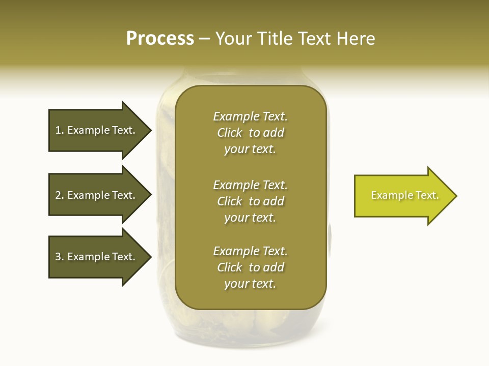 A Jar Filled With Pickles On A White Background PowerPoint Template