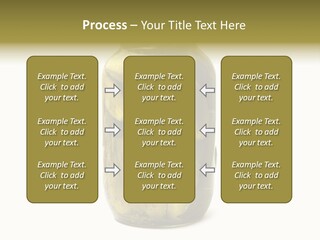 A Jar Filled With Pickles On A White Background PowerPoint Template
