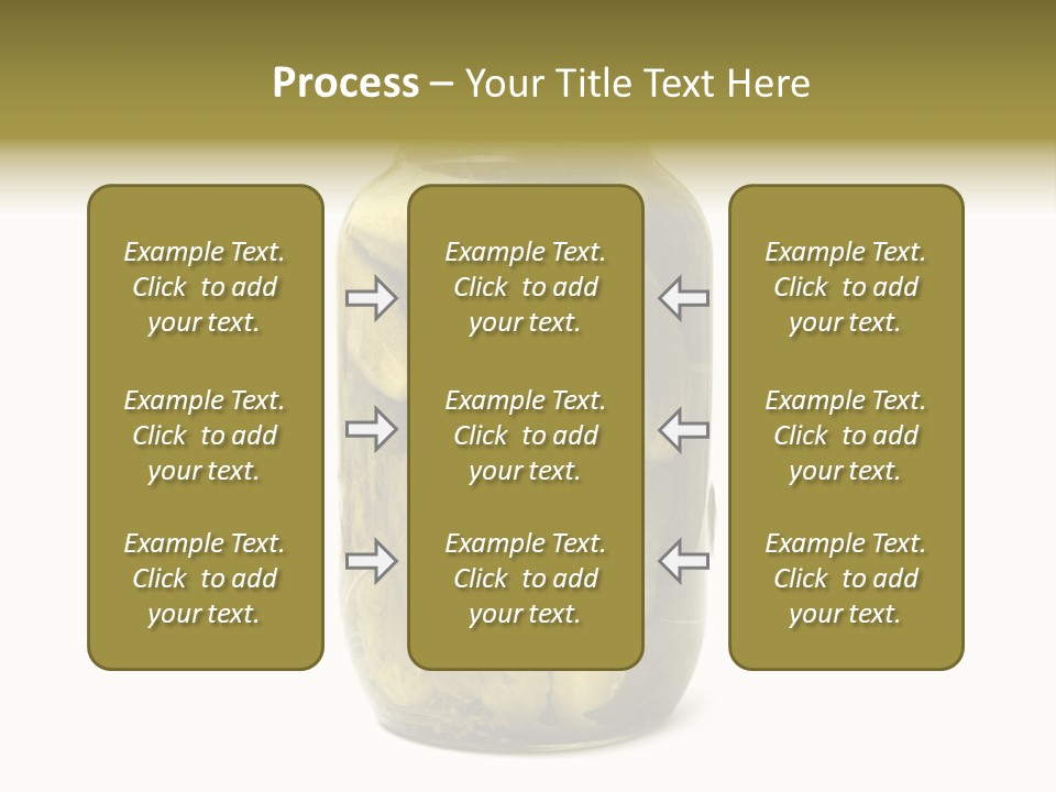 A Jar Filled With Pickles On A White Background PowerPoint Template