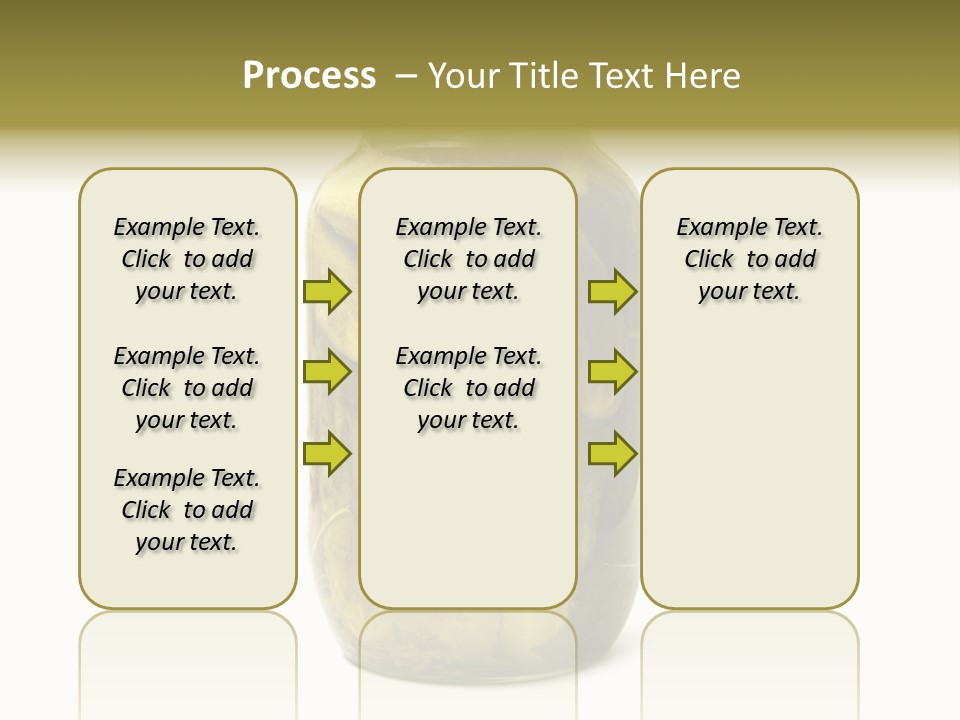 A Jar Filled With Pickles On A White Background PowerPoint Template