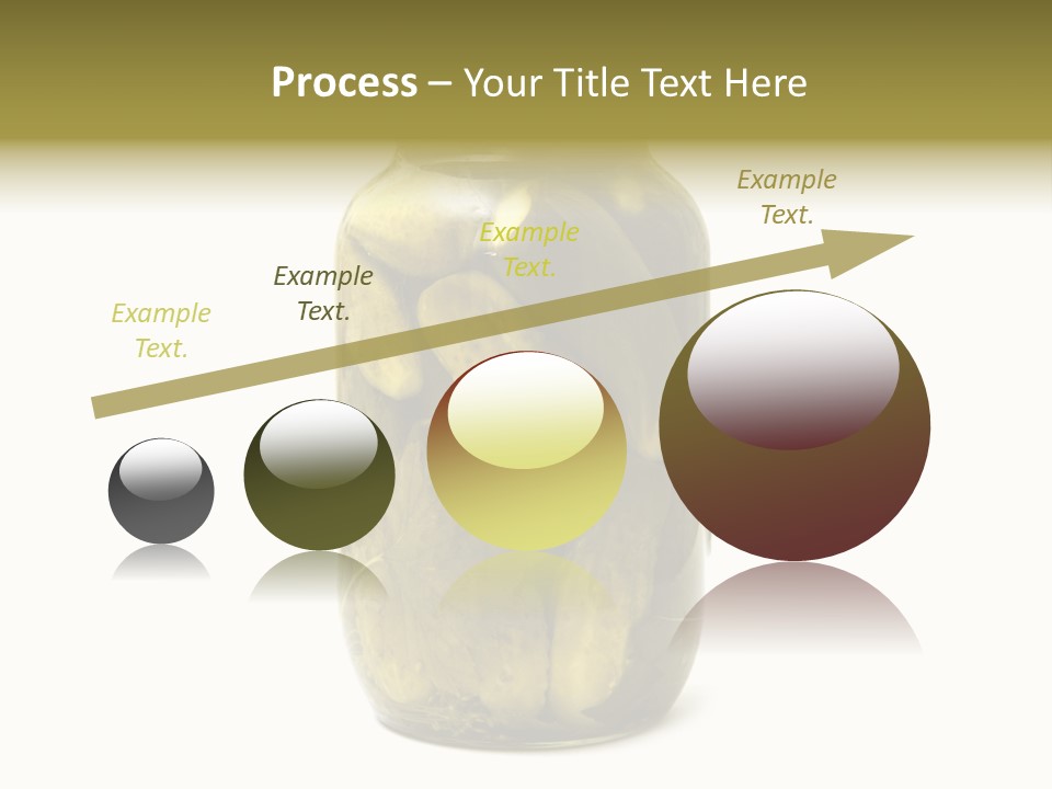 A Jar Filled With Pickles On A White Background PowerPoint Template