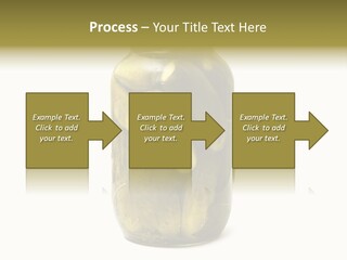 A Jar Filled With Pickles On A White Background PowerPoint Template
