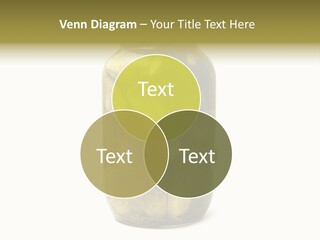 A Jar Filled With Pickles On A White Background PowerPoint Template