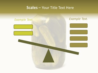 A Jar Filled With Pickles On A White Background PowerPoint Template