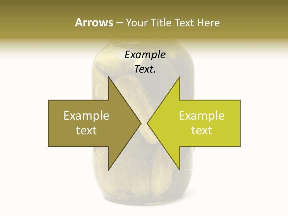 A Jar Filled With Pickles On A White Background PowerPoint Template