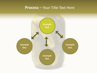 A Jar Filled With Pickles On A White Background PowerPoint Template