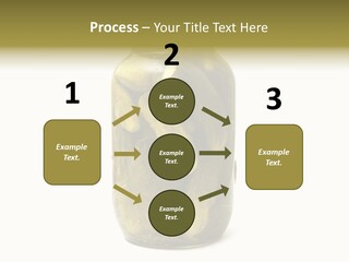 A Jar Filled With Pickles On A White Background PowerPoint Template