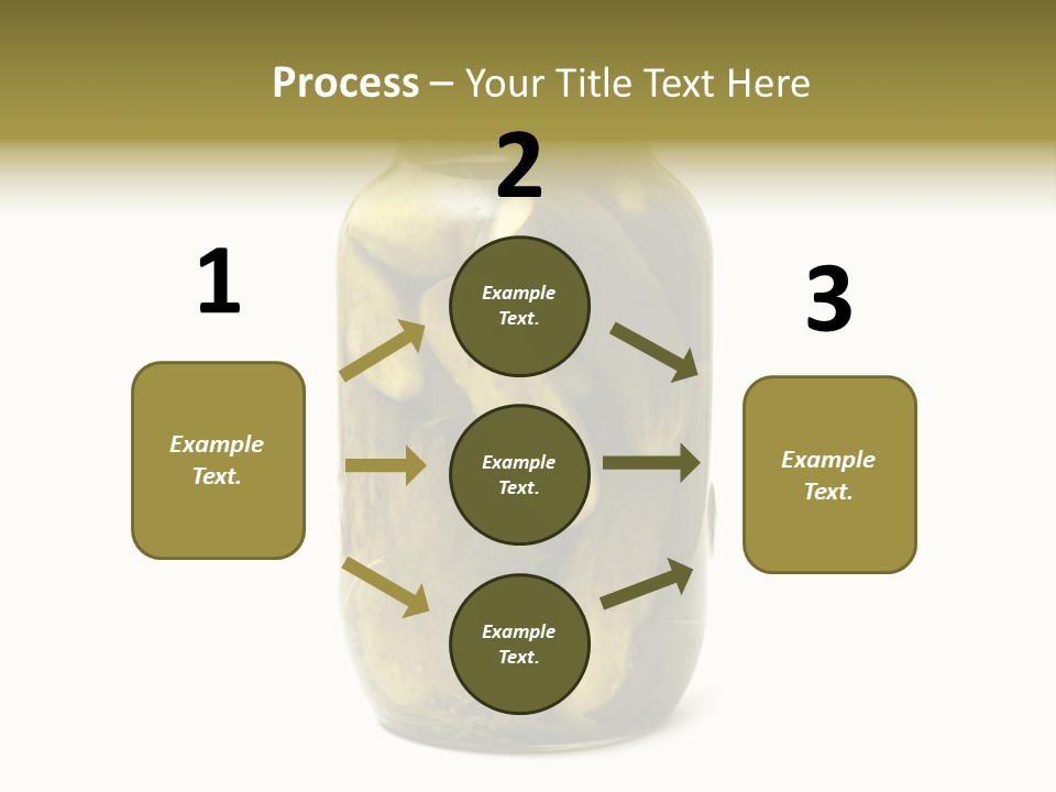 A Jar Filled With Pickles On A White Background PowerPoint Template