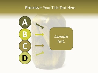 A Jar Filled With Pickles On A White Background PowerPoint Template
