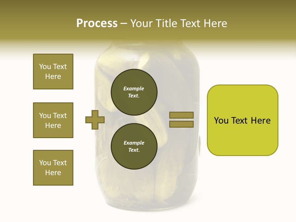 A Jar Filled With Pickles On A White Background PowerPoint Template