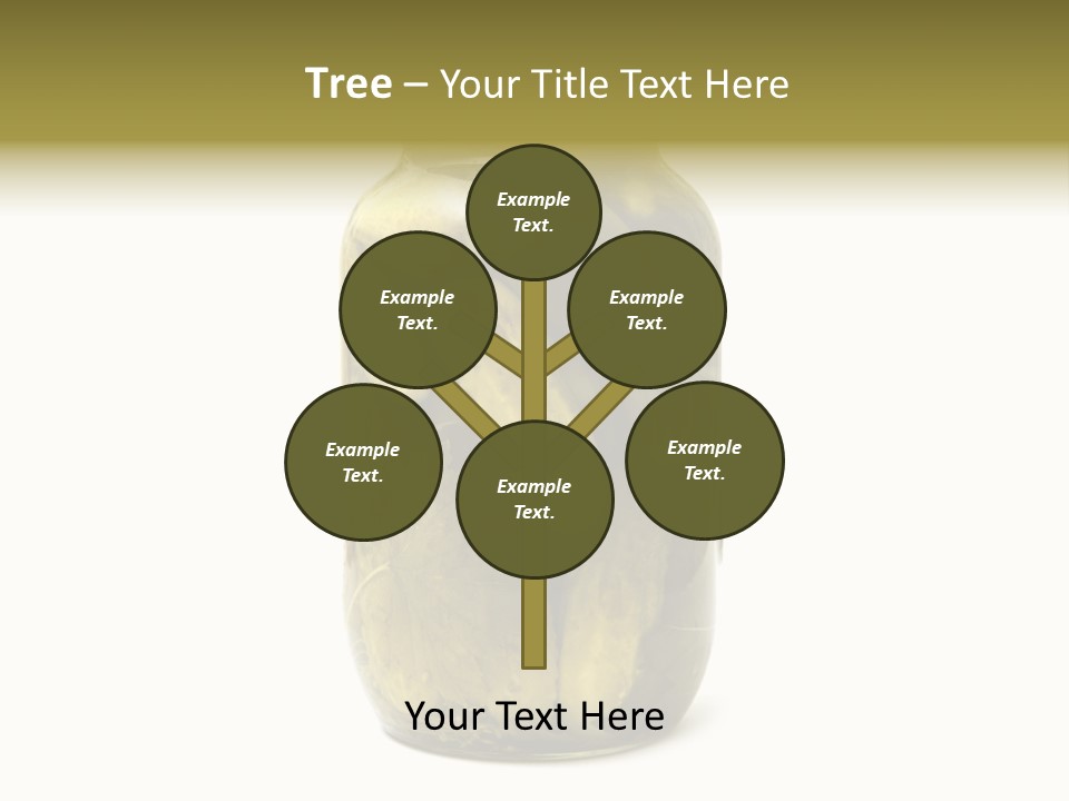 A Jar Filled With Pickles On A White Background PowerPoint Template