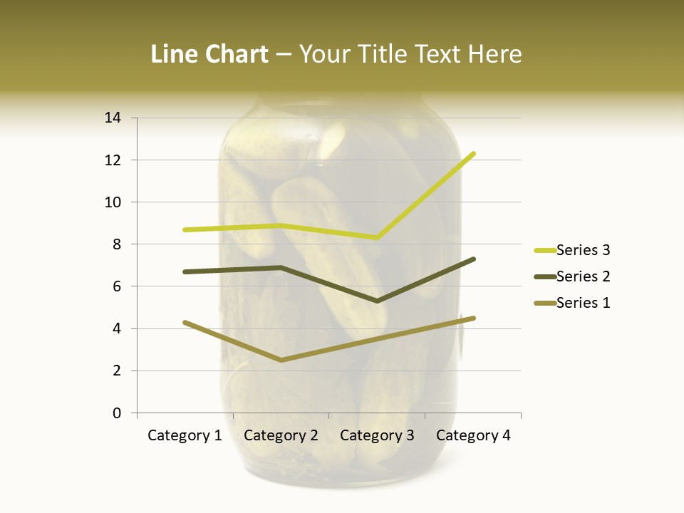 A Jar Filled With Pickles On A White Background PowerPoint Template