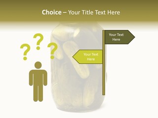 A Jar Filled With Pickles On A White Background PowerPoint Template