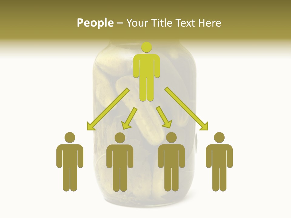 A Jar Filled With Pickles On A White Background PowerPoint Template