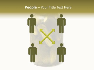A Jar Filled With Pickles On A White Background PowerPoint Template