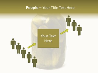 A Jar Filled With Pickles On A White Background PowerPoint Template