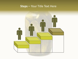 A Jar Filled With Pickles On A White Background PowerPoint Template