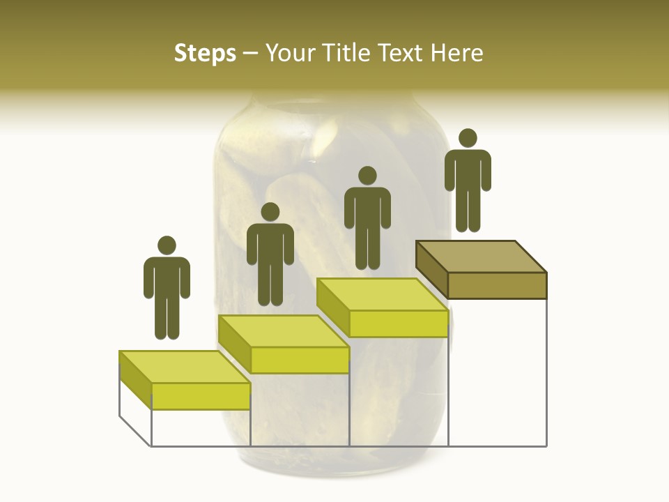 A Jar Filled With Pickles On A White Background PowerPoint Template