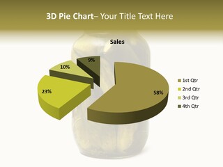 A Jar Filled With Pickles On A White Background PowerPoint Template