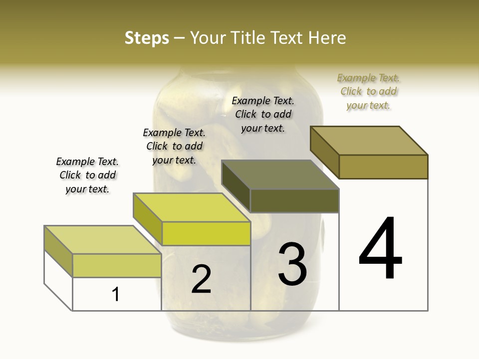 A Jar Filled With Pickles On A White Background PowerPoint Template