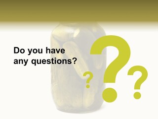 A Jar Filled With Pickles On A White Background PowerPoint Template
