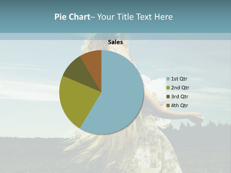 A Woman With Long Hair Is Standing In A Field PowerPoint Template