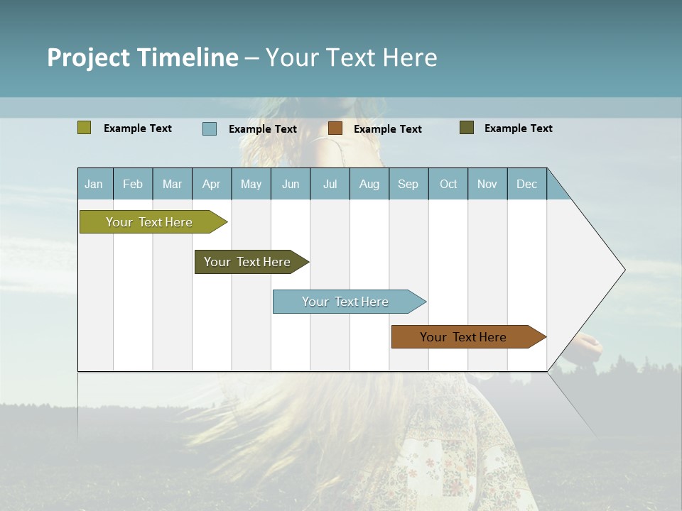 A Woman With Long Hair Is Standing In A Field PowerPoint Template