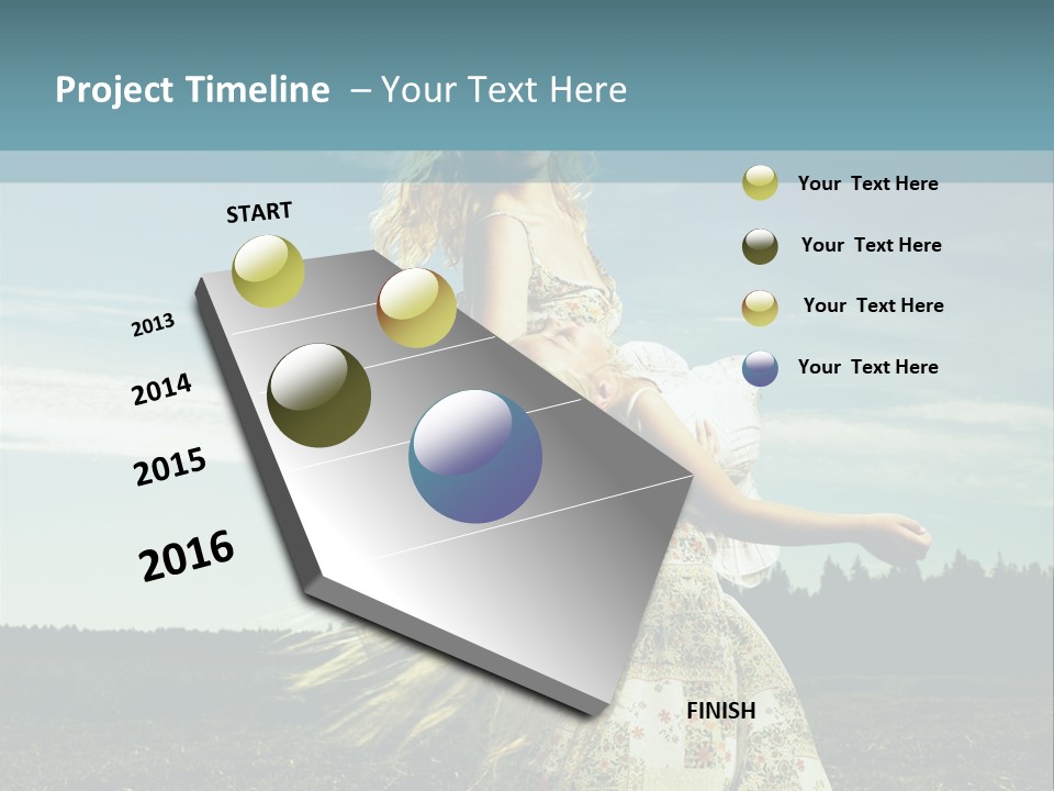 A Woman With Long Hair Is Standing In A Field PowerPoint Template