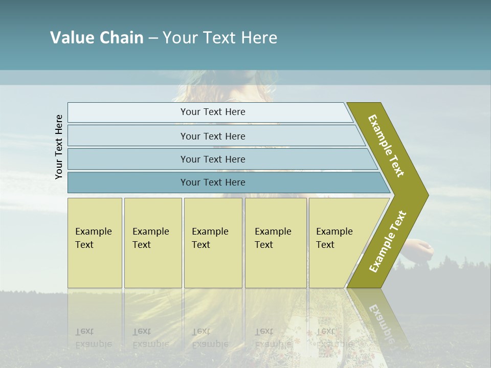 A Woman With Long Hair Is Standing In A Field PowerPoint Template