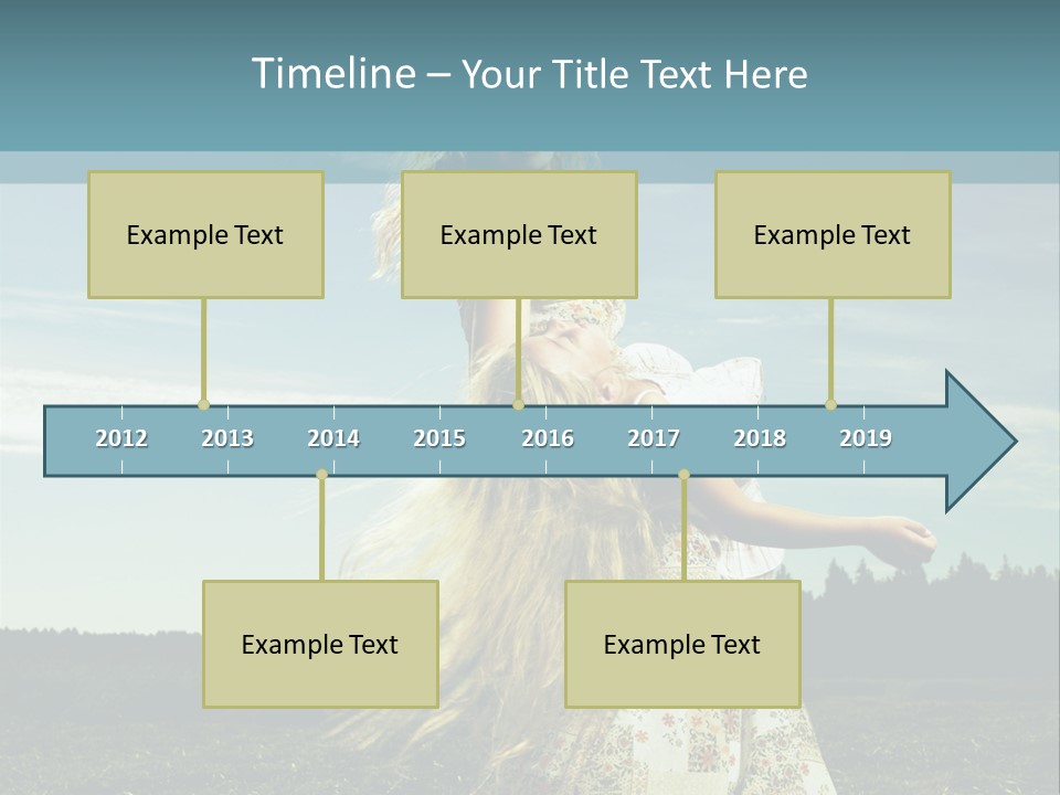 A Woman With Long Hair Is Standing In A Field PowerPoint Template