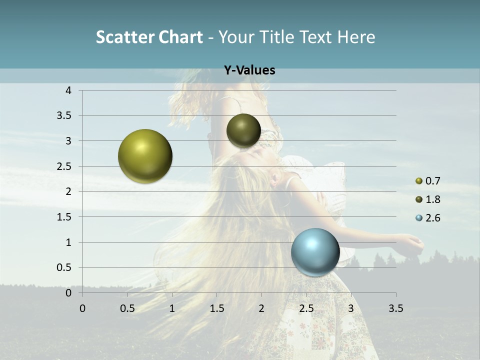 A Woman With Long Hair Is Standing In A Field PowerPoint Template