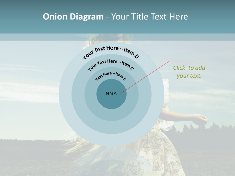 A Woman With Long Hair Is Standing In A Field PowerPoint Template