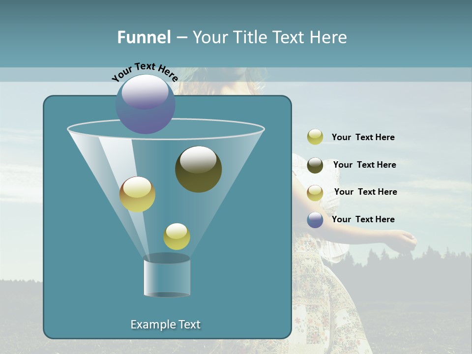 A Woman With Long Hair Is Standing In A Field PowerPoint Template