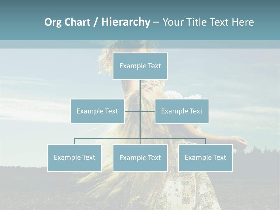 A Woman With Long Hair Is Standing In A Field PowerPoint Template